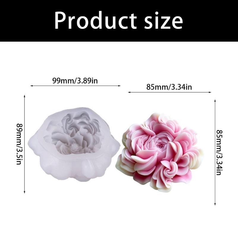 Flower Fondant Cake Mold for Cake Decorating Cupcake Toppers Candle Making Handmade Soap Mold 3D Flower Silicone Mould