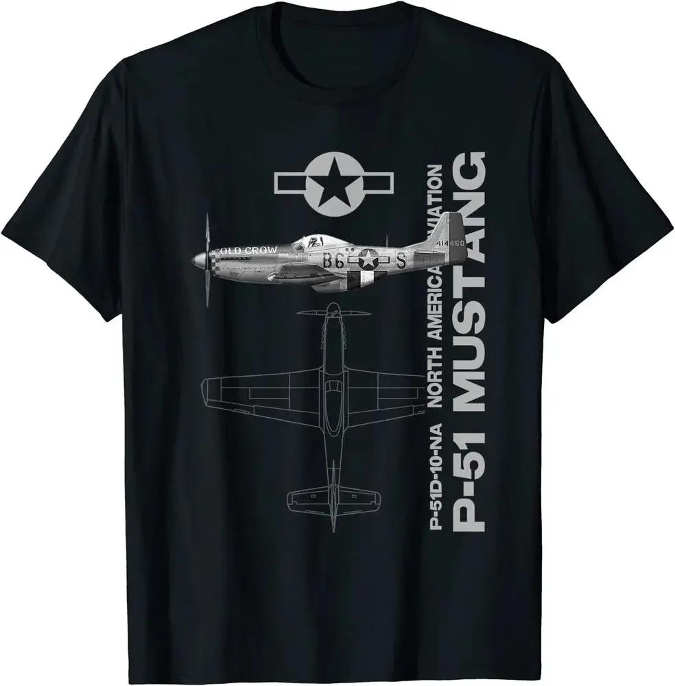 

WWII US Air Force P51 Mustang Fighter TShirt 100 Cotton ONeck Summer Short Sleeve Casual Mens Tshirt Size S3XL 4XL