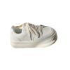 Ugly and Cute Board Shoes Thick Bottom round Toe Bread Shoes Women's Spring and Autumn Preppy Style White Shoes Fashion