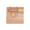 Tory Burch Lee Radziwill Crocodile Pattern Leather Crossbody Shoulder Bag Small Women Bags Pink 75312-288