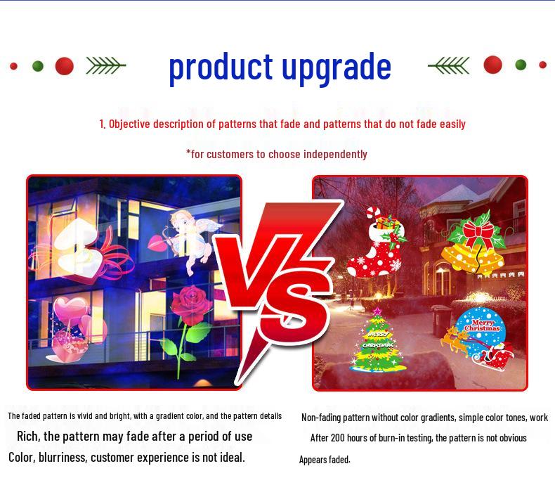 Bright Outdoor Waterproof Snowflake Projector Light for Christmas & Halloween