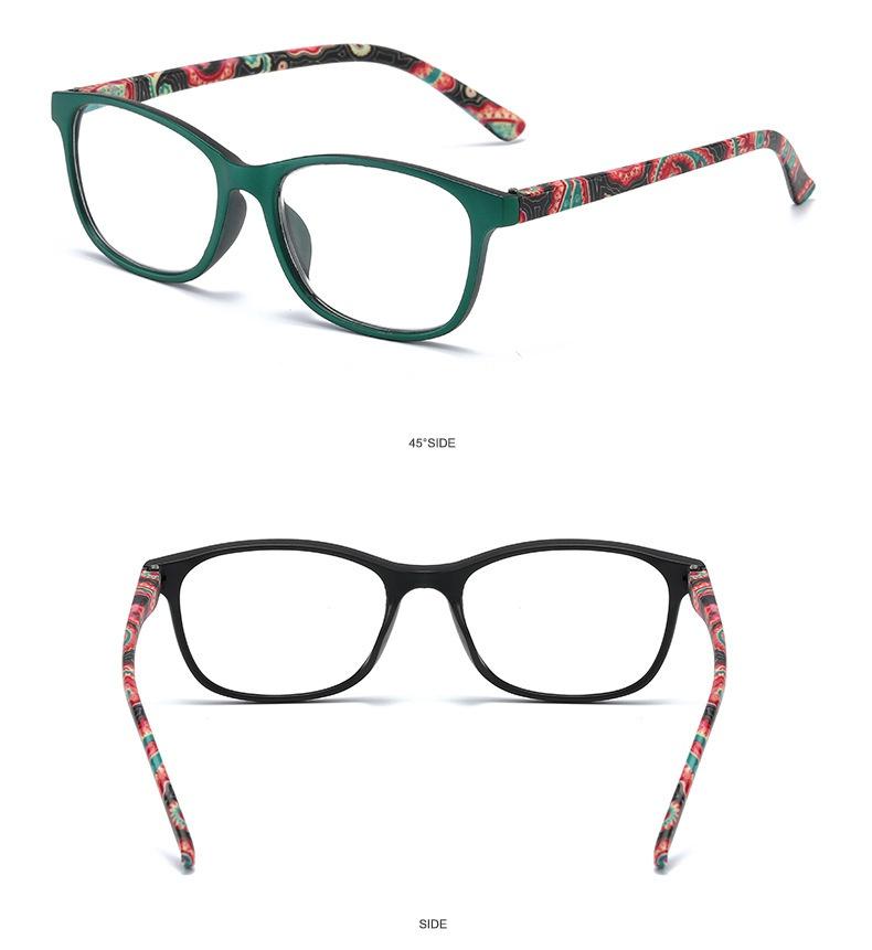 Square Floral Frame Reading Glasses Women Men Lightweight Presbyopic Reading Glasses 1.0 1.5 2.0 2.5 3.0 3.5 4.0 Presbyopia Eyewear