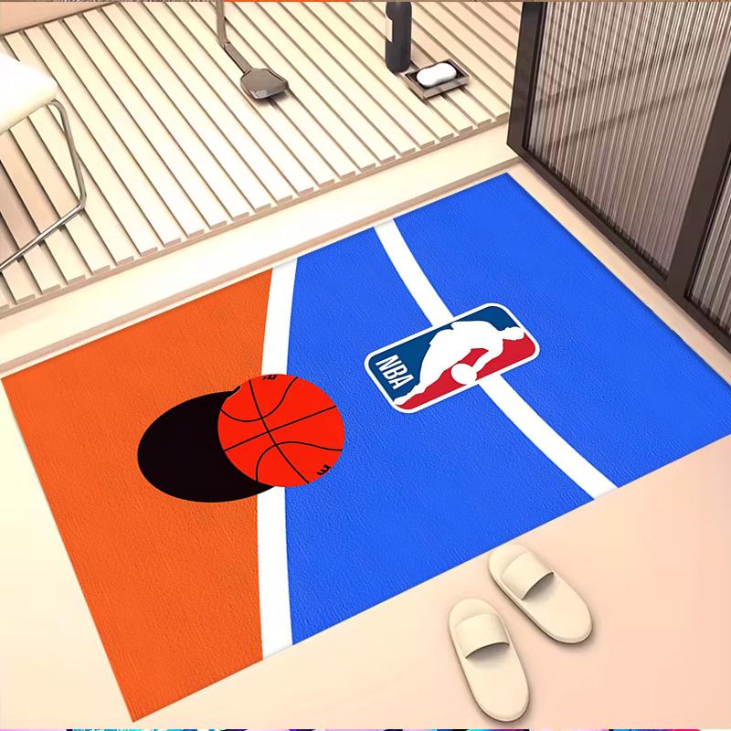 NBA basketball Print Rug, Washable Floor Carpet, For Entryway Dorm Laundry Room Office Study, Home Decor Birthday Christmas Gift