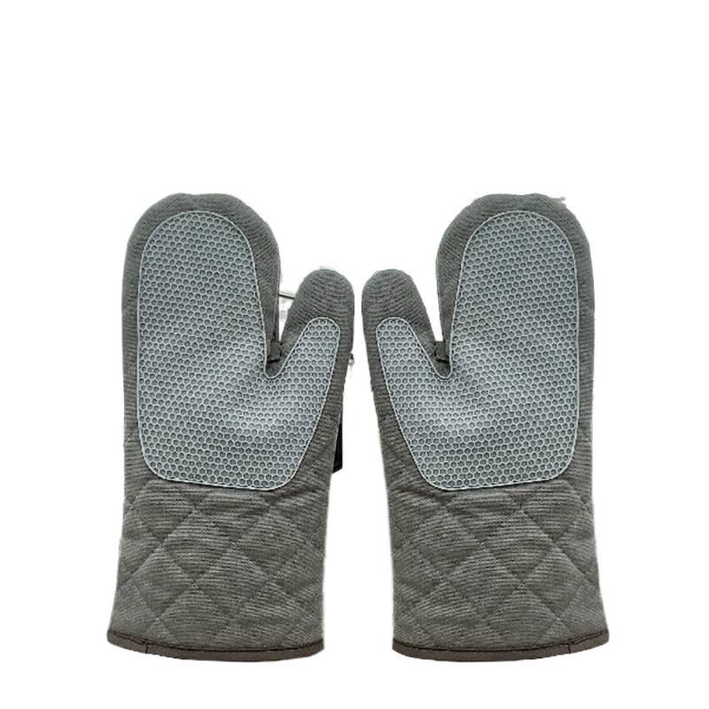 Hitzebeständige Anti-Rutsch-Silikon-Ofenhandschuhe bis 500 Grad