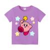 Kirby Neues T-Shirt für Kinder Spielfigur Tee Top Kawaii Anime Kleidung Mode Cartoon Kurzarm Kinder Lockere Kleidung Geschenk