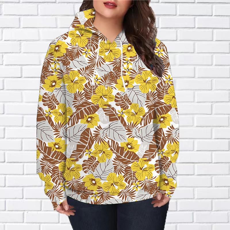 Осенняя новая 3D-печатная цифровая печать листьев толстовка женская бейсбольная форма 8XL — фото 3