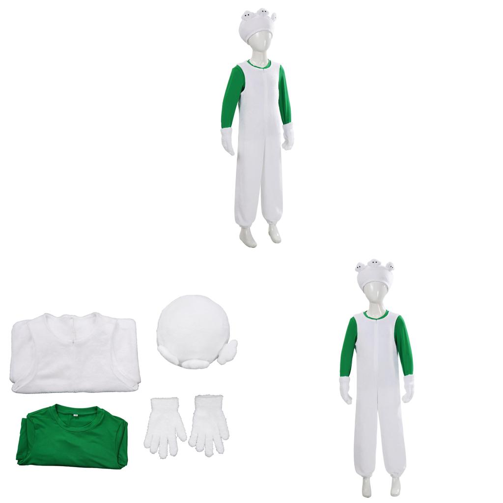 Super Mario Luigi Cosplay Costume For Kids And Teens With Polyester Fabric