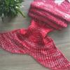 Cozy Mermaid Tail Handmade Crocheted Blanket For Adults And Kids In Soft Acrylic