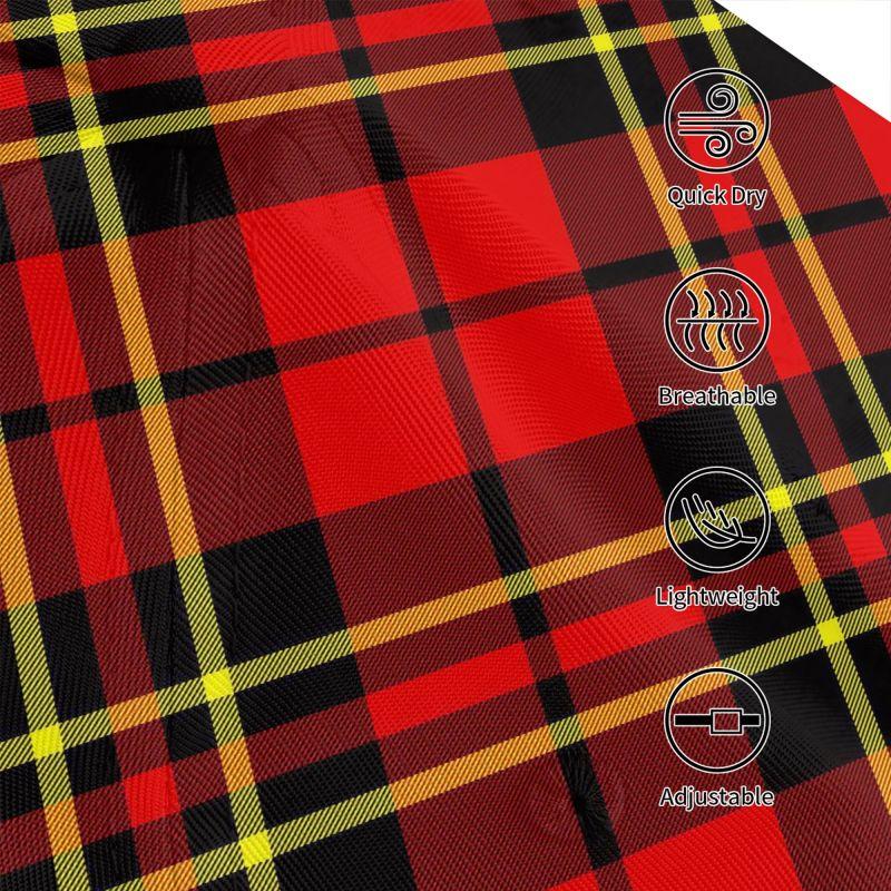 Custom Red Black Tartan Check Scottish Pattern Baseball Cap Unisex Snapback Hat Washed Oxford Caps Retro Sun Visor Peaked Cap