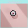 Circular Geometric Heart Volunteer Badge Stylish Pin For Men And Women With Unique Design