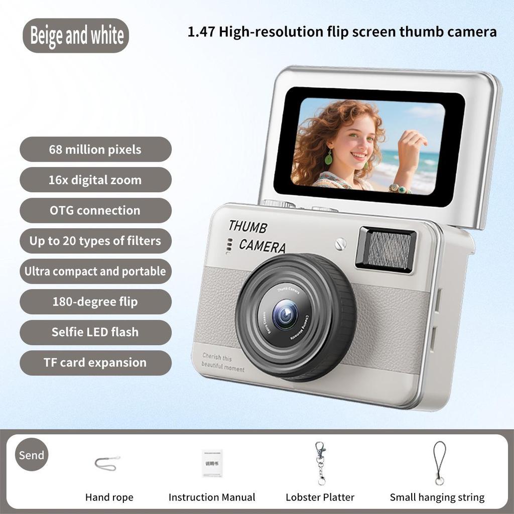 1080P HD Mini Flip Screen Camera: Wearable Compact Camcorder for Teens
