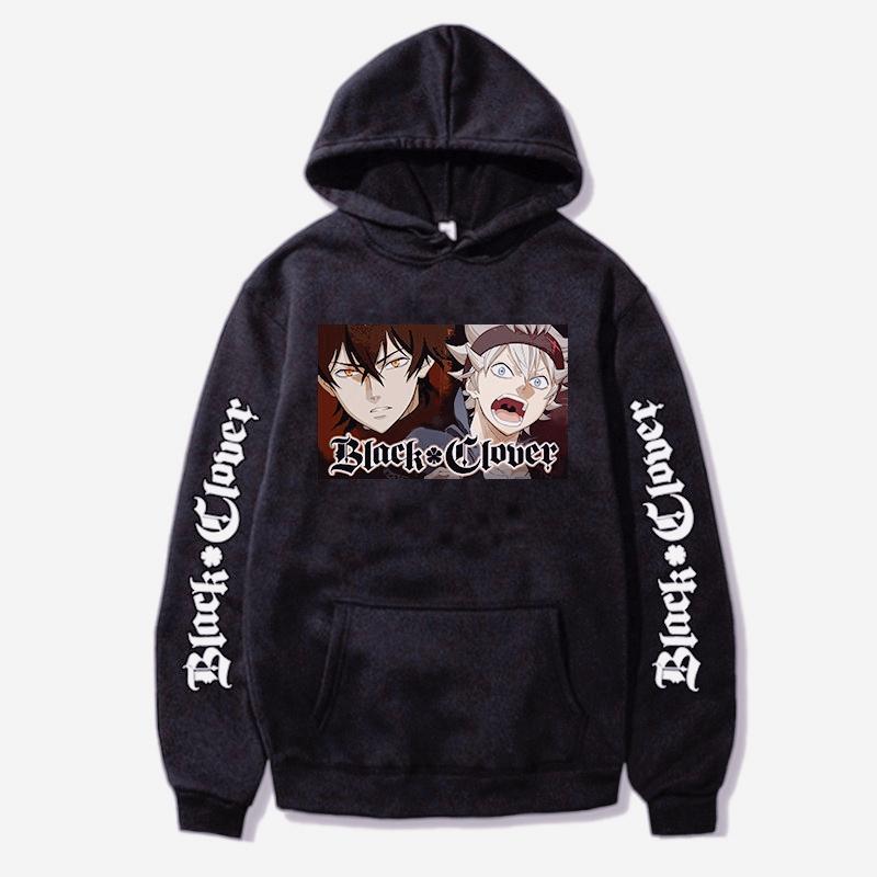 

Asta And Yuno Graphic Printed Black Clover Anime Clothing Men Women Hoodies Casual Loose Sweatshirt Harajuku Unisex Streetwear 3XL