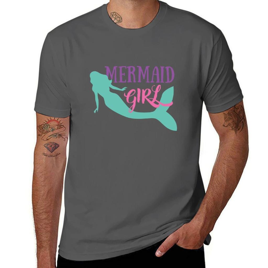 Mermaid Girl Tshirt Plus Size Nonshrink Tshirt