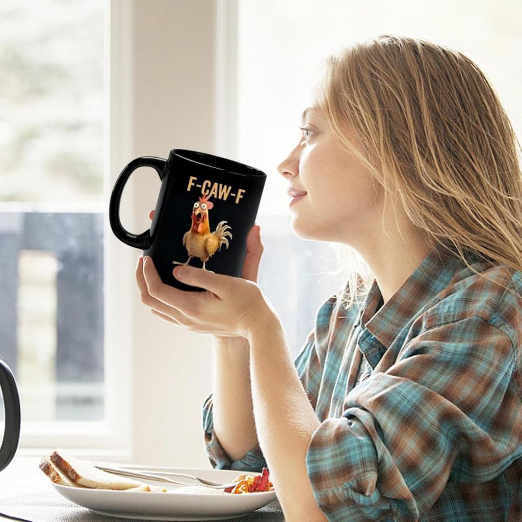Zabawny F-Caw-F Kurczak FCAWF Gadżety Kubek Uroczy Kubek do Kawy Nowość Kogut Kubki do Kawy Dla Kobiet Mężczyzn Dom Praca Impreza Urodzinowa