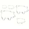 LMETJMA Stainless Steel Pig Cookie Cutter Cartoon Pig Shaped Cookie Biscuits Cutters DIY Piggy Fondant Cutters Molds JT381