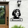 1 Piece Metal Gordon Setter Wall Art Dog Welcome Sign for Home Room Living Room Office Decor