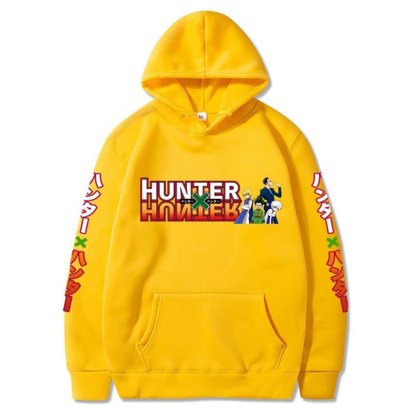 Anime Hunter X Hooded Sweatshirt Men Women Cotton-Lined Long Sleeve Pullover Streetwear Style