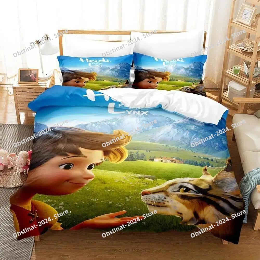 

Comforter 3D Print Anime Heidi Girl Of The Alps Bedding Set Single Twin Full Queen King Size Bed Set Adult Kid Bedroom S Comforter (quilt)-EU Single(135*200cm)3pcs