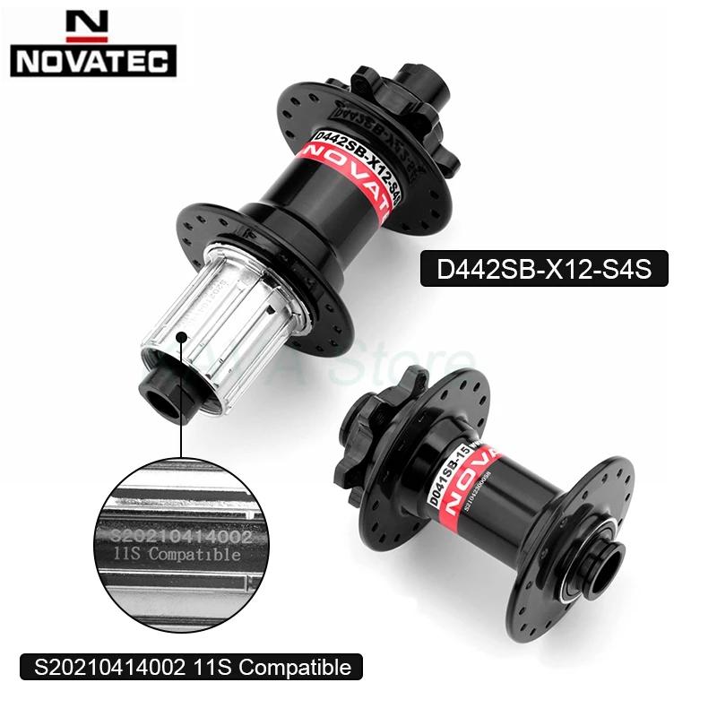 Novatec Bicycle Hub D041SB-15 D442SB-X12 Mountain Bike Cube 32 Holes Micro Spline Mtb Freehub 8 9 10 11 12 Speed for Disc
