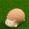 Set of 7 Cartoon Hedgehog Miniature Sculptures Tabletop Ornaments for Garden Landscape Decoration Terrariums Art Gift