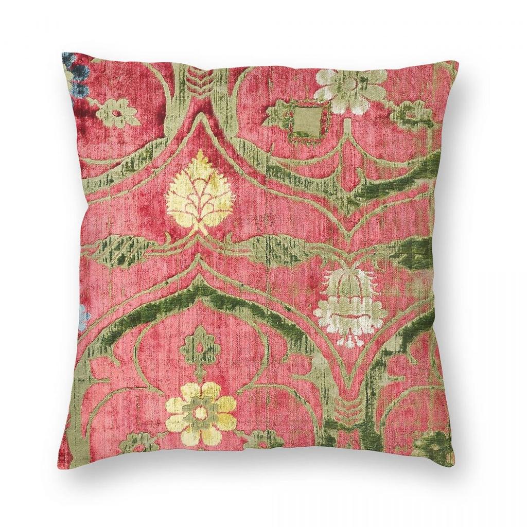Pink Floral Boudoir Pillowcase Polyester Linen Velvet Pattern Zip Decor Pillow Case Home Cushion Cover Wholesale