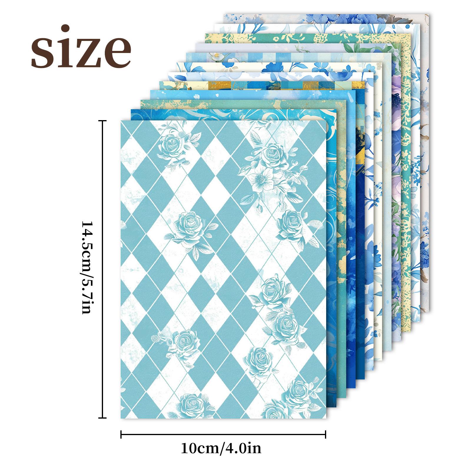 

12 упаковок синих размытых цветов мечты летняя бумага для материала вырезанная бумага можно рвать сделай сам подложка для блокнота фоновая бумага