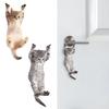 Lustiger Katzen-Türgriff-Aufkleber Selbstklebender Wandaufkleber für Schlafzimmer & Wohnzimmer Badezimmer Heimdeko