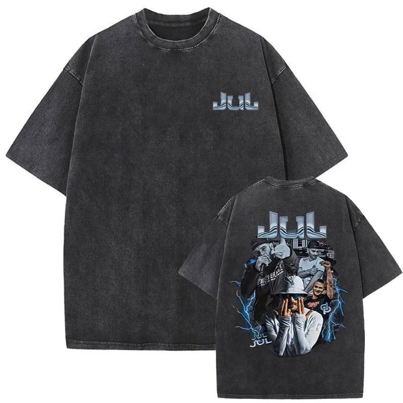 Love Jul 2025 Merch Washed Vintage T-shirt Men Women Fashion Rap Pop Music Streetwear Man Hip Hop Oversized Short Sleeve Tshirt