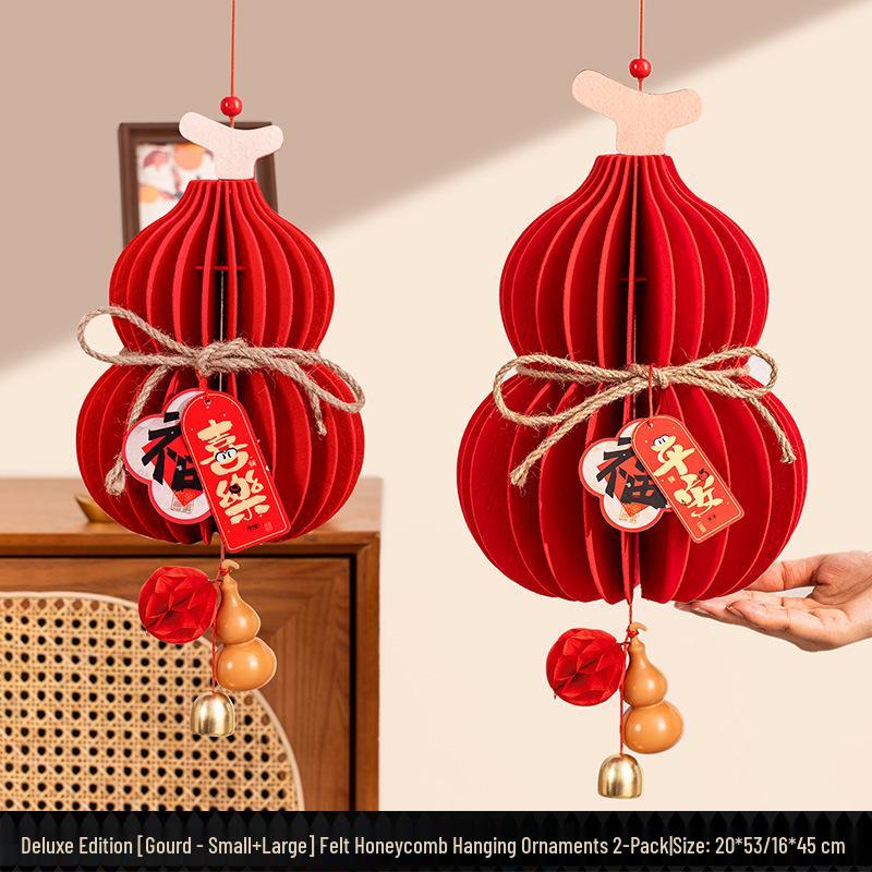 2026 Year of the Horse New Year Pendant Gourd Lantern Ornament for Festive Atmosphere