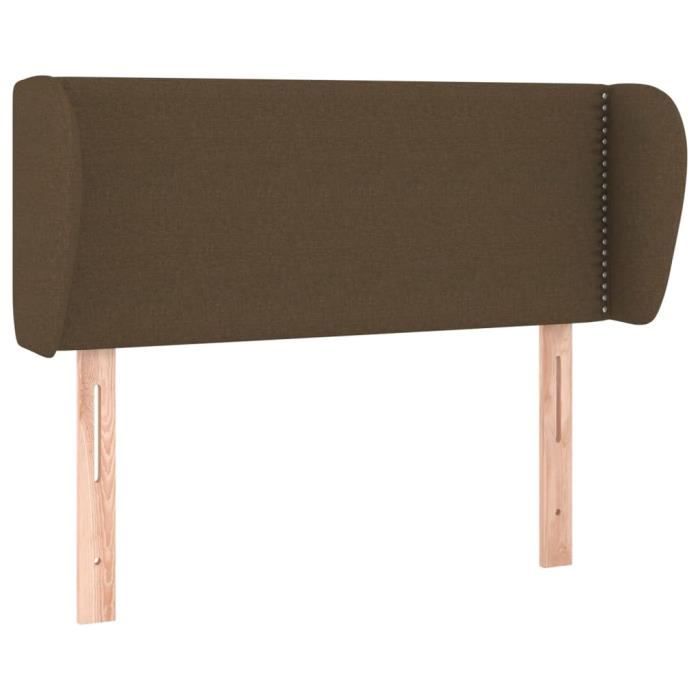 VidaXL Tête de lit avec oreilles Marron Foncé 83x23x78-88 cm Tissu3116981