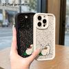 Phone Case: 2D Flat Design Suitable for iPhone 18 17 16 15 14 13 Pro Tiered Protective Case, Sleeping Big White Duck, Christmas and Halloween Gifts