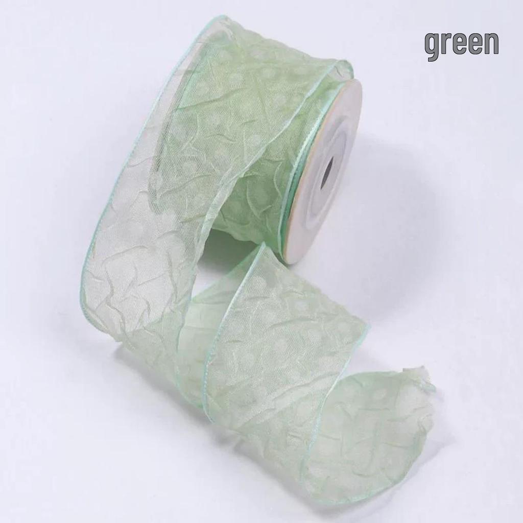 Textured Polka Dot Chiffon Ribbon for DIY Hair Bows & Accessories