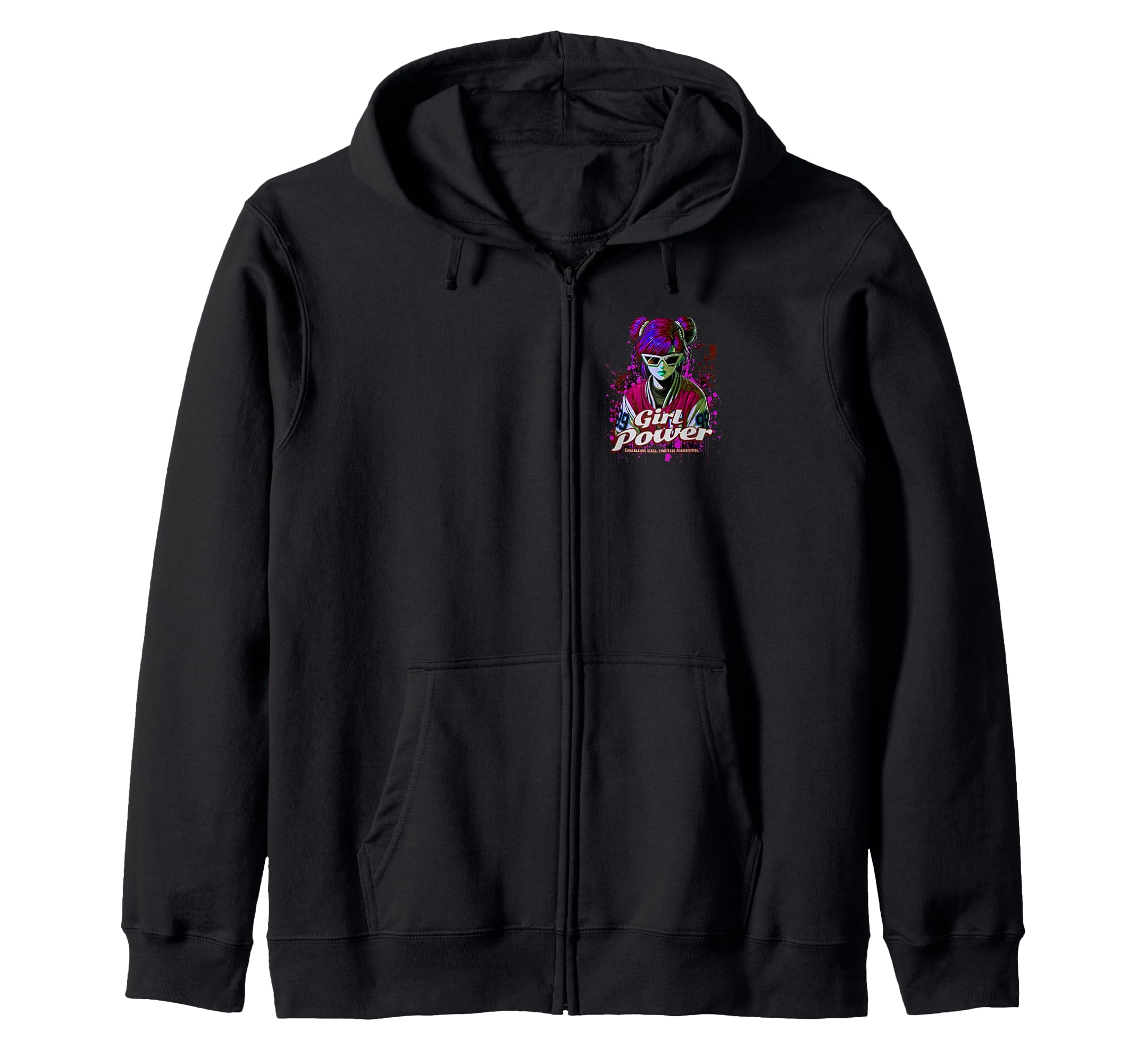 Japanese anime cute fox hoodie Manga, merchandise, design, men s, women s, kids  zip-up чёрный