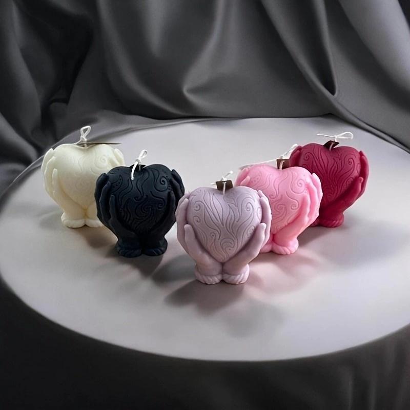heart-shaped 3D candle resin casting mold silicone resin core for manual molds DIY wax melt decoration mold Heart-shaped craft gypsum mold