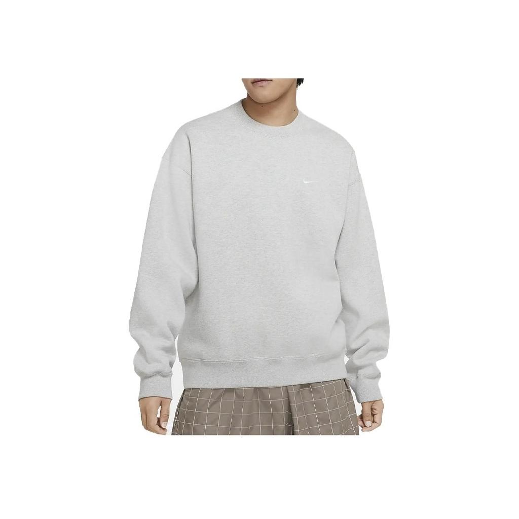 Nike Embroidered Logo Crew Neck Sweatshirt Men Tops Grey CV0554-050