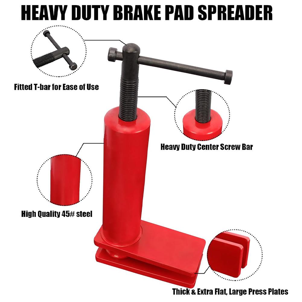 Brake Caliper Piston Compression Tool, Heavy Duty Universal 4-Piston Brake Pad Installation Spreader Caliper Tool For Most 1/2/4/6 Piston Brake