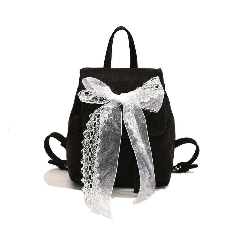 Bow Backpack Women's New Fashion Casual Small Backpack Travel Versatile Bag
