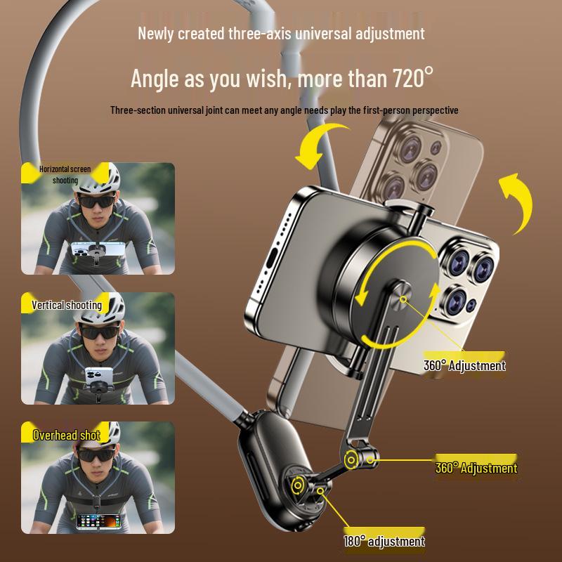 Anti-Shake Magnetic Neck Phone Holder & Chest Mount for Action Cameras