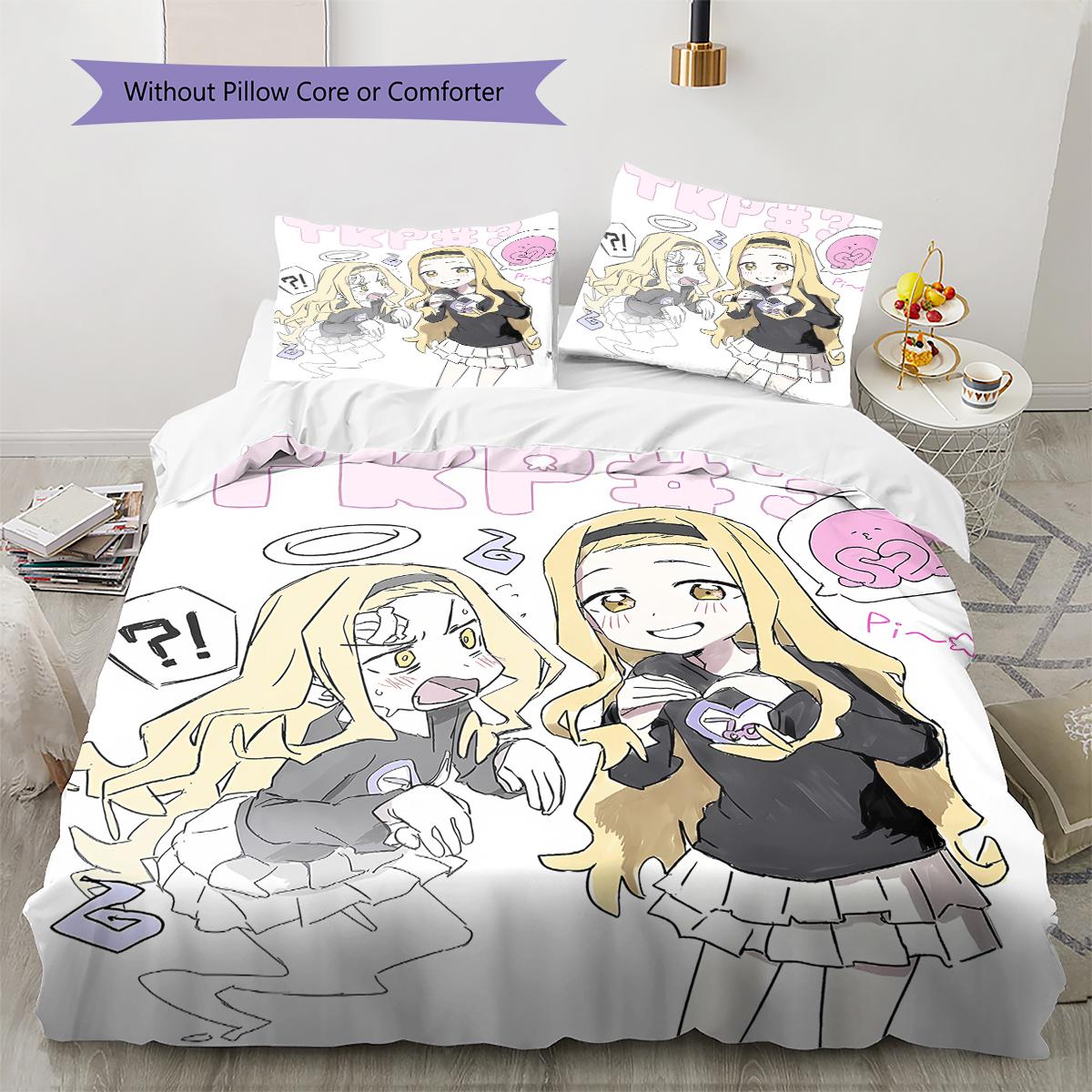 

Takopi s Original Sin Pattern Bedding,Quilt Set Quilt Cover Pillowcase Home Birthday Gift (1 * duvet cover + 2 * pillowcase, without core) 135x200cm