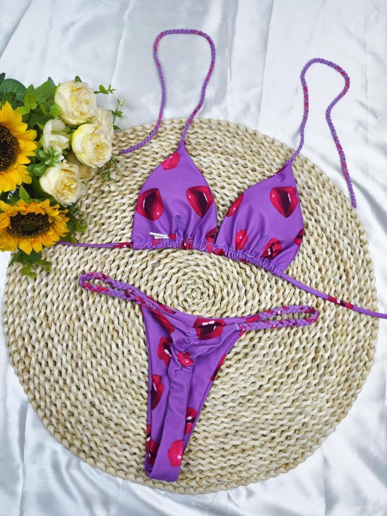 Wishbiki Europäischer & Amerikanischer Push-Up Geflochtener Bikini - Sexy Geteilter Strand-Badeanzug aus Brasilien