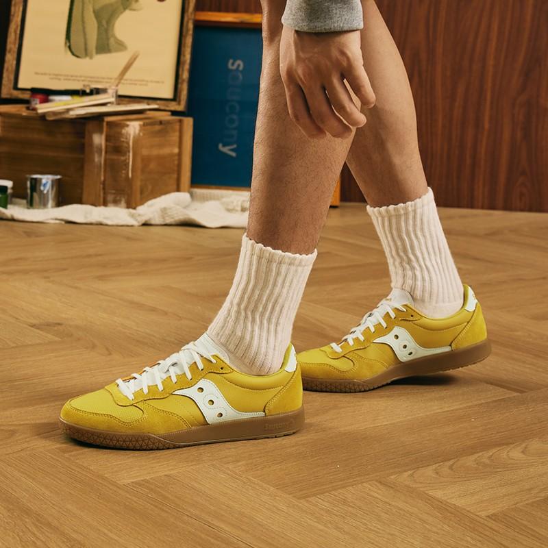 Saucony BULLET CT Low Top Casual Shoes Unisex Yellow White - S79057-3