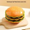 Cute Cartoon Hamburger 7-Piece Tableware Set