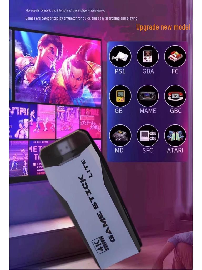 M8 Wireless Home Game Console: HDMI HD, Two-Player, PS Arcade, Nostalgic Gaming with Tens of Thousands of Games.