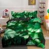 Nature Tropical Green Leaves King Queen Bedding Set Rainforest Jungle Plant Duvet Cover 3D Botanical Polyester Comforter Cover