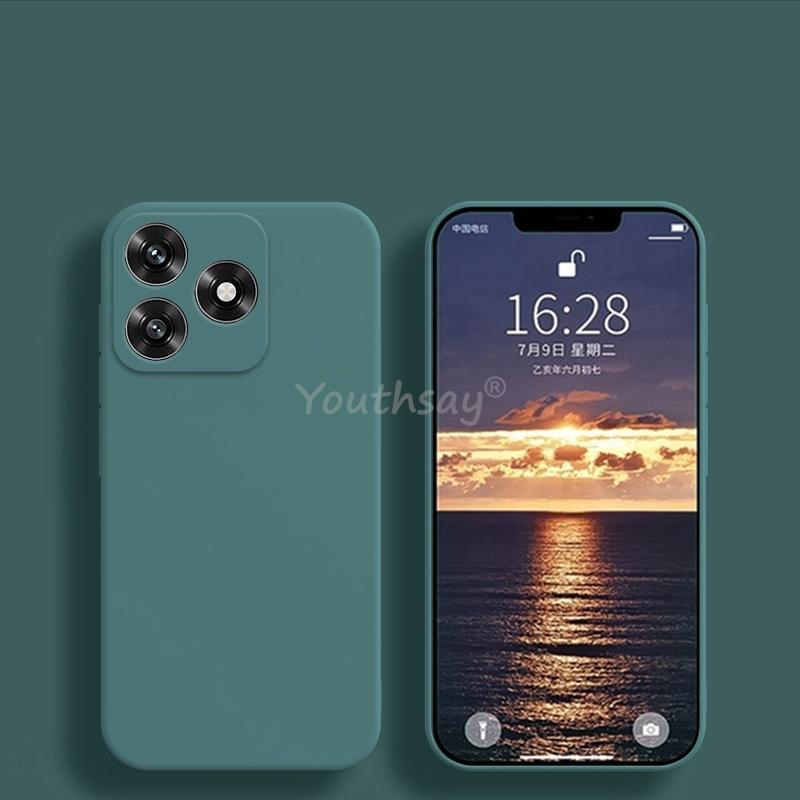 For Honor X5C Plus Case Liquid Silicone Plain Case Honor X5C Plus Cover Soft TPU Anti-drop Phone Protector Honor X5C Plus Cover