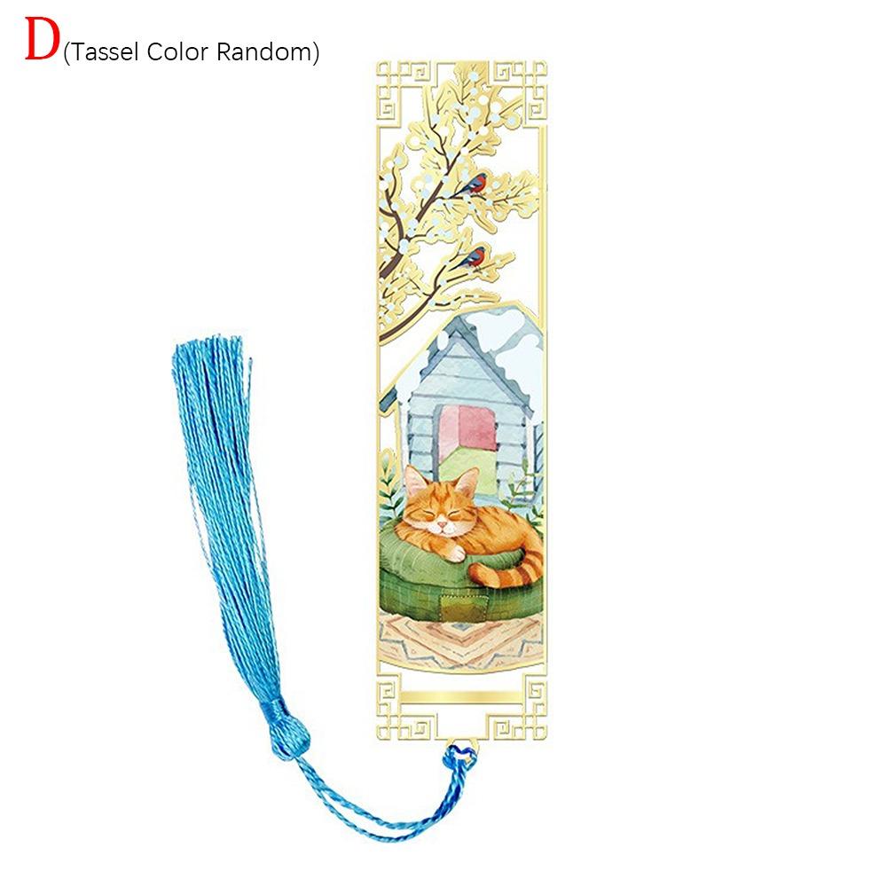 Metal Metal Hollow Bookmark With Tassel Book Page Marker Creative Book Page Holder Book Lovers