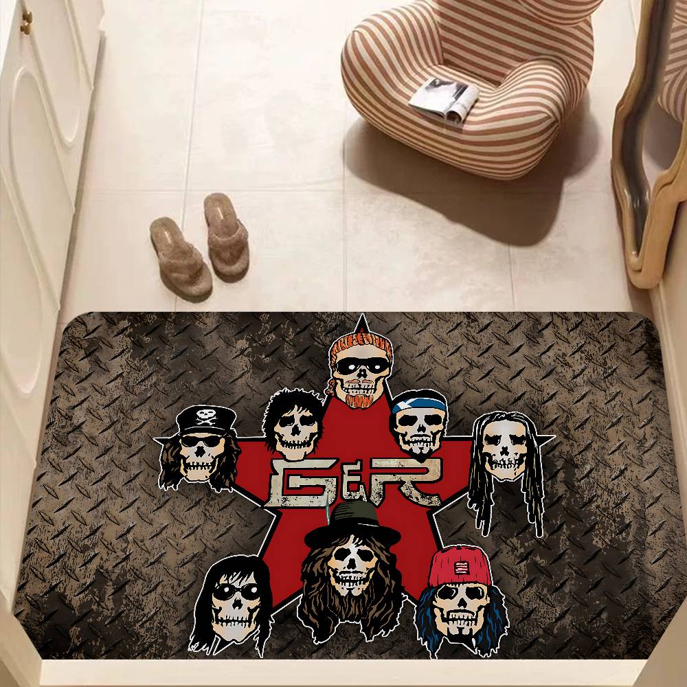 Cool Band G-Guns N-N R-Roses Rock Room Mats Anti-slip Absorb Water Long Strip Cushion Bedroon Mat Household Carpets