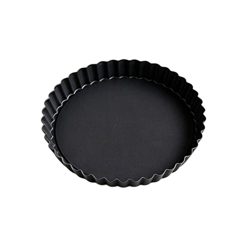 Nonstick Round Baking Pan with Fluted Wall and Removable Base for Pie, Pastry, Dessert, and Family Kitchen Use
