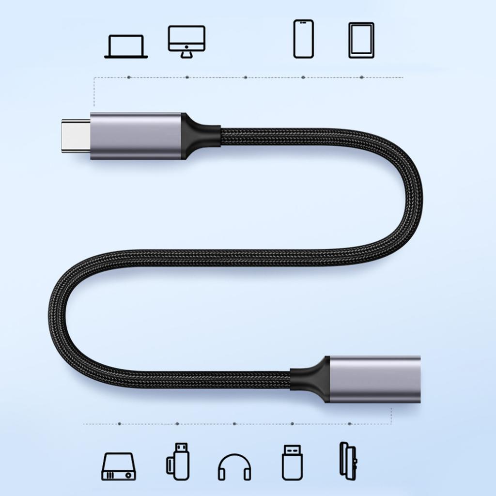 Fast Speed Type C Extension Cable Male to Female 100W Fast Charge 4K Output for Reliable Data Transfer and Charging