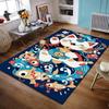 Lucky Cat with Koi Fish Design Rug Non-slip Rug Suitable for Living Room and Bedroom Sofas